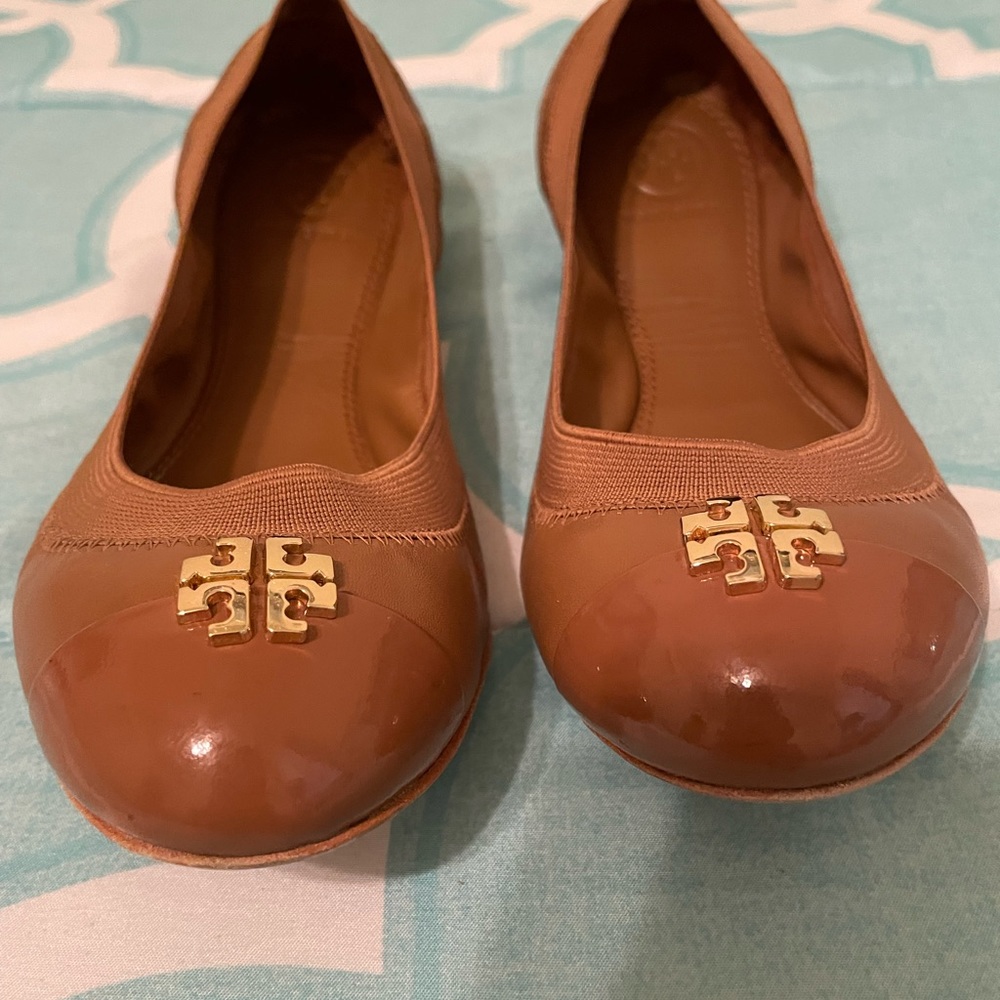 Tory Burch Tan Ballerina Flats